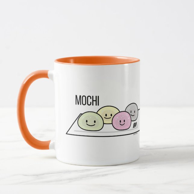 Cute Mochi ice cream rice cake Japanese green tea  Mug (Left)