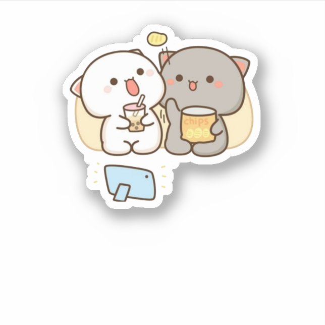 Cute Mochi Peach Cat (Front)