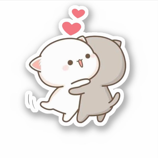 Cute Mochi Peach Cat (Front)