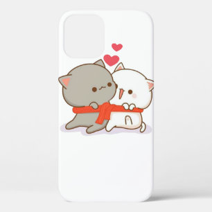 Cute Mochi Peach Cat iPhone 12 Case