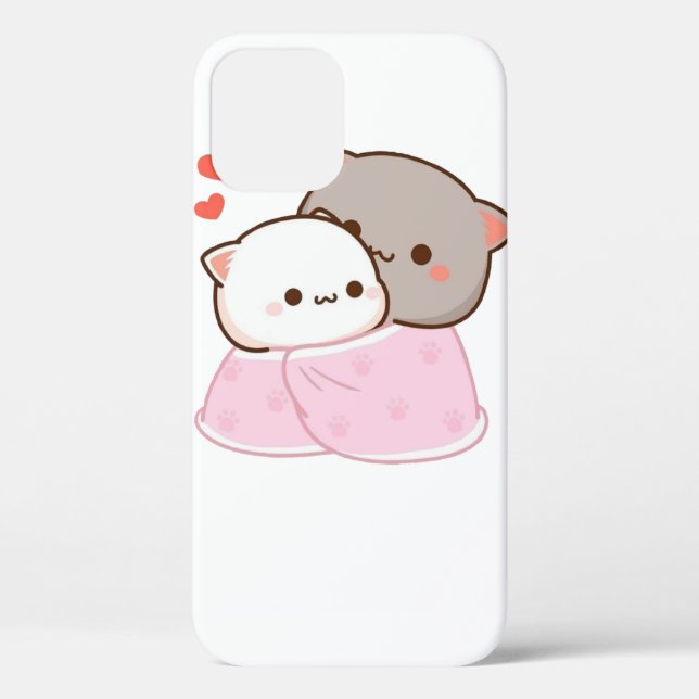 Cute Mochi Peach Cat Case-Mate iPhone Case (Back)