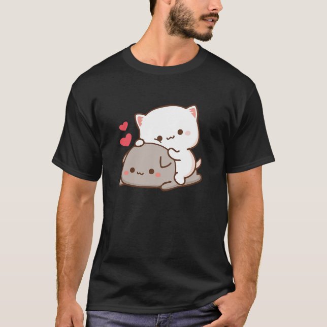 cute mochi peach cat Classic  T-Shirt (Front)