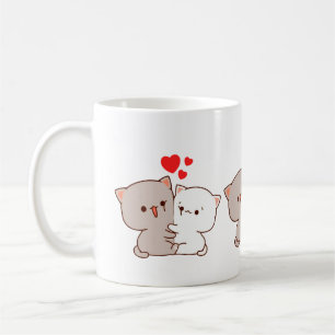 Cute Mochi Peach Cat Coffee Mug
