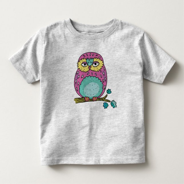 Cute Mod Animal Owls toddler t-shirt gift idea (Front)
