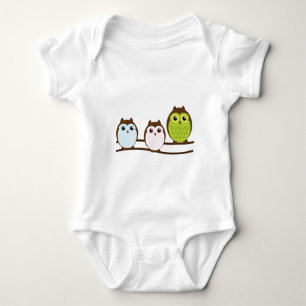 Cute Mod Chic Classy Destiny Owl Baby Bodysuit
