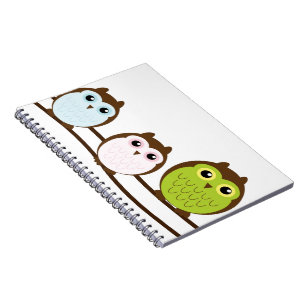 Cute Mod Chic Classy Destiny Owl Notebook