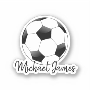 Cute Moderm Black and White Michael Football Ball