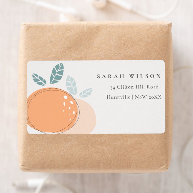 Cute Modern Abstract Orange Fruity Bold Address (Insitu)