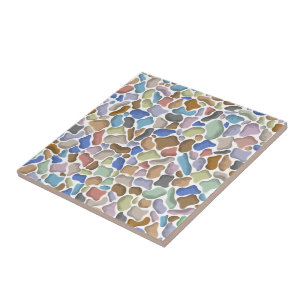 Cute modern and fun bahroom decor stones ceramic tile