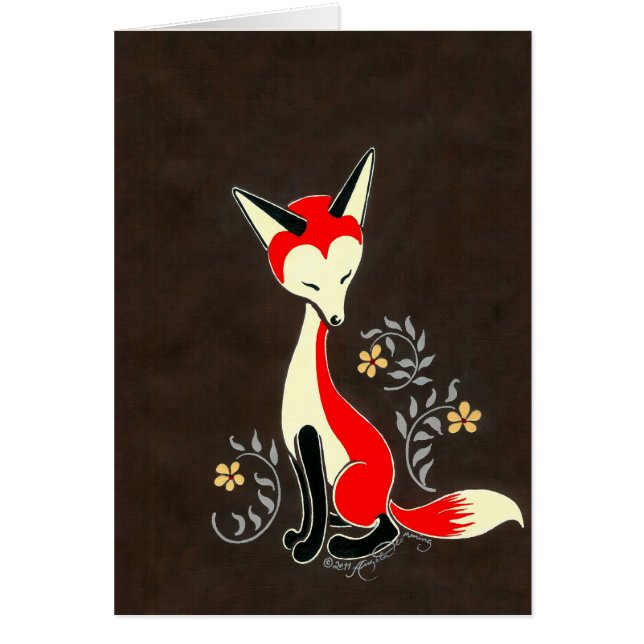 Cute Modern Artsy Fox Painting (Front)