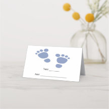 Cute Modern Baby Footprint Baby Shower 