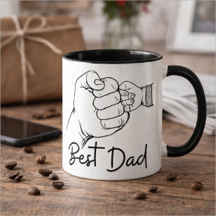 Cute Modern Best Dad  Mug