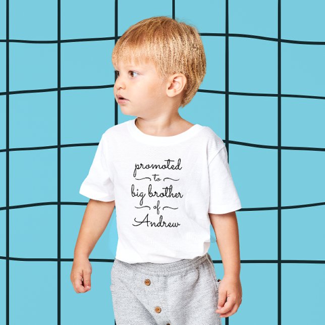 Cute Modern Big Brother Sister Minimal Typography Toddler T-Shirt (Creator Uploaded)