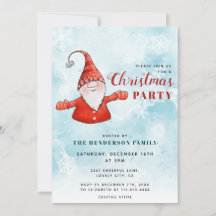 Cute Modern Blue Christmas Party