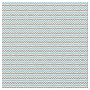 Cute Modern Blue Grey Chevron Fabric