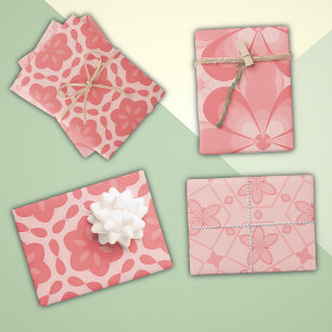 Cute Modern Blush Pink Pattern Wrapping Paper Sheet