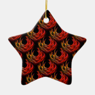 Cute Modern Boho Elegant Abstract Art Pattern #503 Ceramic Ornament
