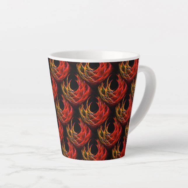 Cute Modern Boho Elegant Abstract Art Pattern #503 Latte Mug (Right Angle)