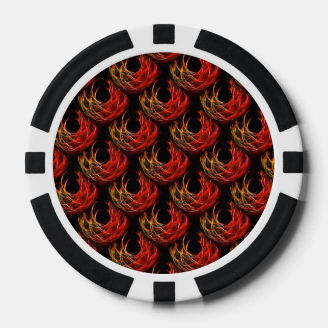 Cute Modern Boho Elegant Abstract Art Pattern #503 Poker Chips (Front)
