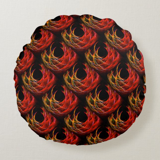 Cute Modern Boho Elegant Abstract Art Pattern #503 Round Cushion (Front)