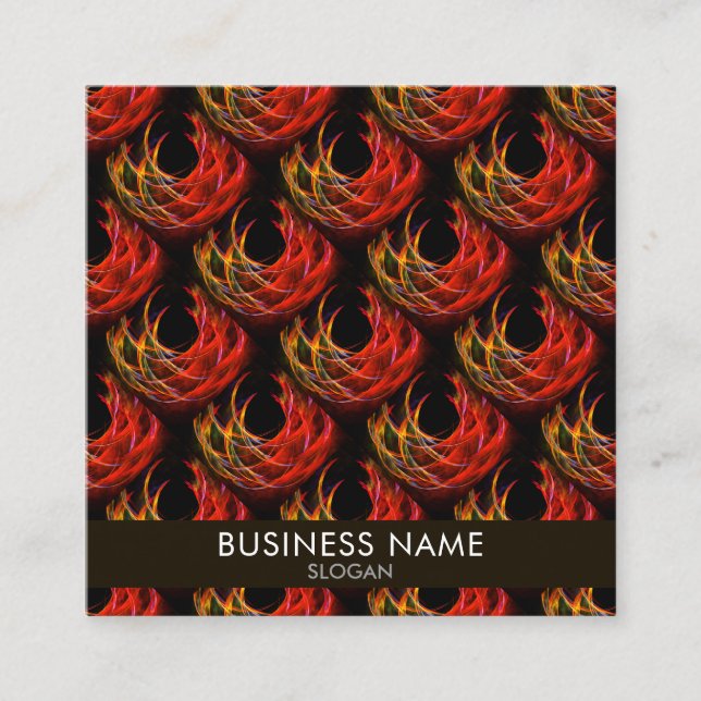 Cute Modern Boho Elegant Abstract Art Pattern #503 Square Business Card (Front)