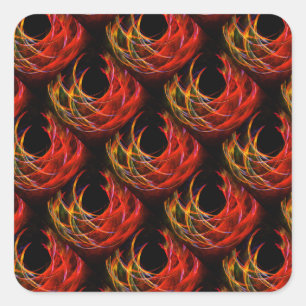 Cute Modern Boho Elegant Abstract Art Pattern #503 Square Sticker