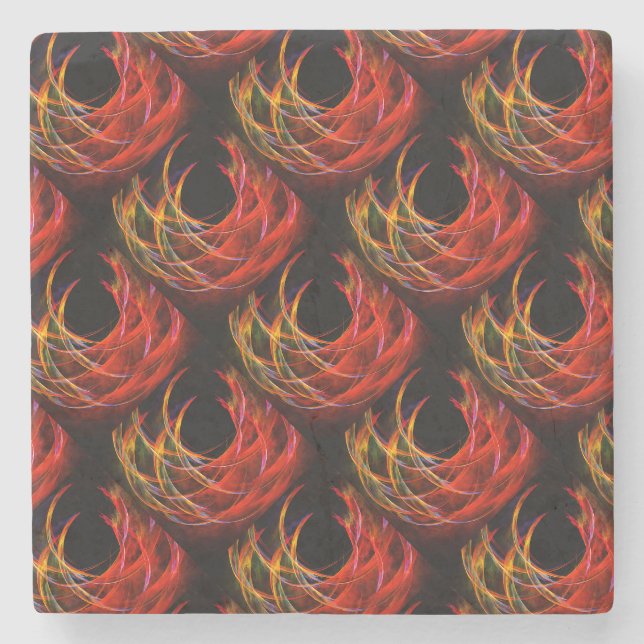 Cute Modern Boho Elegant Abstract Art Pattern #503 Stone Coaster (Front)