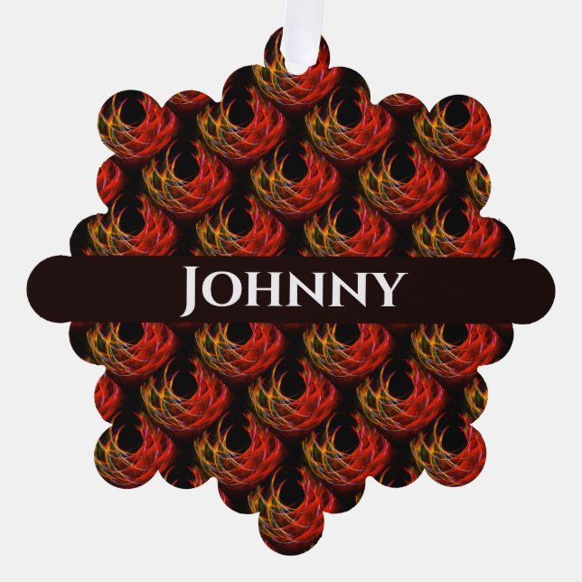 Cute Modern Boho Elegant Abstract Art Pattern #503 Tree Decoration Card (Front)