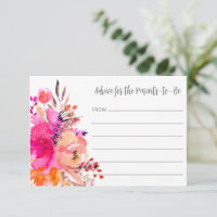 Cute Modern Bright Pink Floral Simple Baby Shower