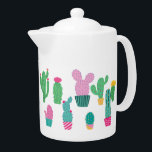 Cute Modern Cactus Illustrations<br><div class="desc">Pink and green cacti illustrations on white background,  modern and minimalist cute design.</div>
