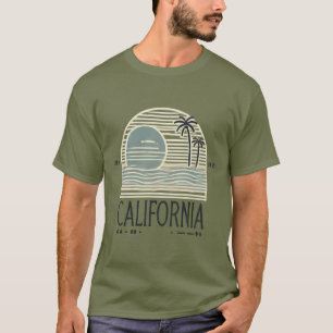 Cute Modern California Beach Design Palm Trees & T-Shirt