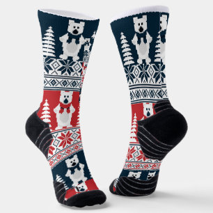 Cute & Modern Christma Snowman Knitted Socks