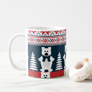 Cute & Modern Christmas Snowman Knitted Coffee Mug