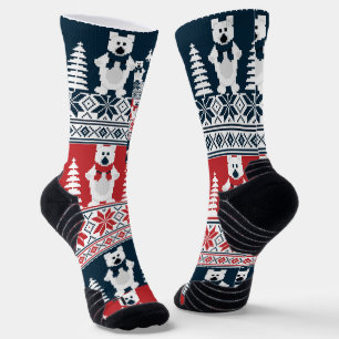 Cute & Modern Christmas Snowman Knitted  Socks