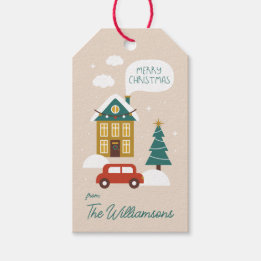 Cute Modern Christmas Winter Magic Customisable Gift Tags
