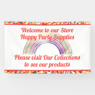  Cute Modern Colourful Pastel Rainbow Add Your Tex Banner