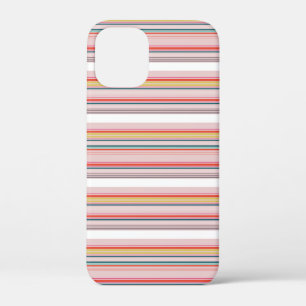 Cute modern colourful stripes iPhone 12 mini case