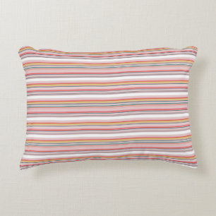 Cute modern colourful stripes decorative cushion