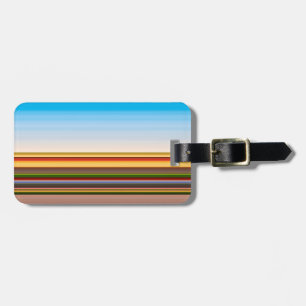 Cute modern colourful stripes luggage tag