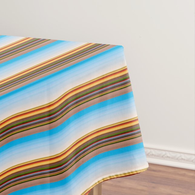 Cute modern colourful stripes  tablecloth (In Situ)