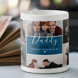 Cute Modern Daddy Photo Collage Gift Coffee Mug<br><div class="desc">Gift your dad a coffee mug he'll cherish! Simply upload 10 of your favourite photos from your computer or phone, and watch as they transform into a modern, elegant coffee mug that will make him smile every morning. Personalise with a name and heartfelt message, and let your love shine through...</div>