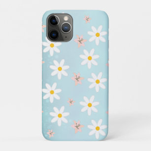 Cute Modern Daisy lily flower Rustic seamless  iPhone 11 Pro Case