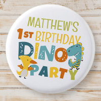 Cute Modern Dino Dinosaur Kid's Birthday Party