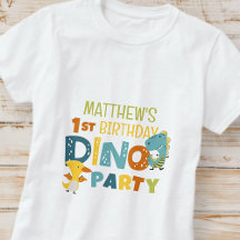 Cute Modern Dino Dinosaur Kid's Birthday Party