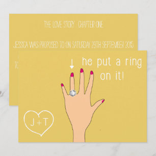 Cute Modern Engagement Announcements