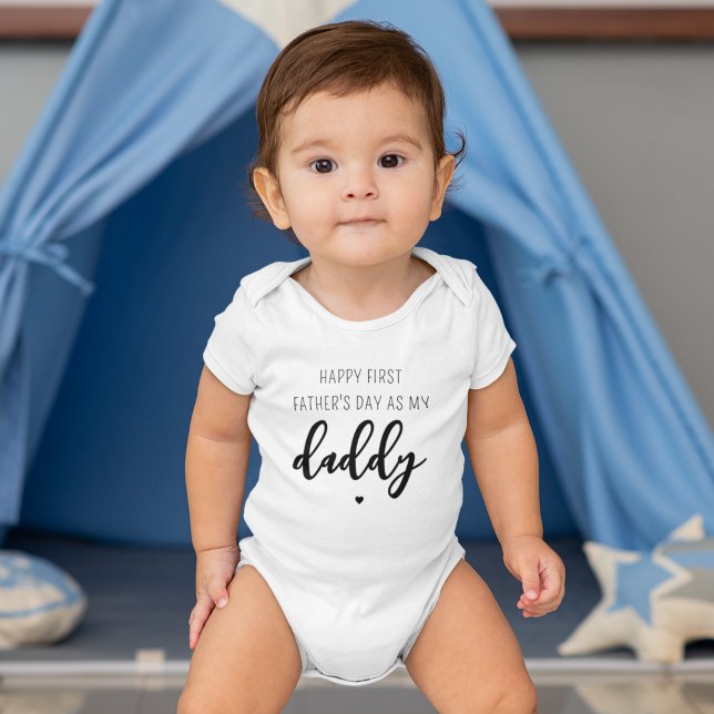 Cute Modern First Father's Day  Baby Bodysuit (Creator Uploaded)