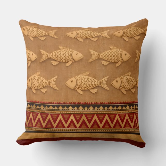Cute Modern Fish Throw Pillow