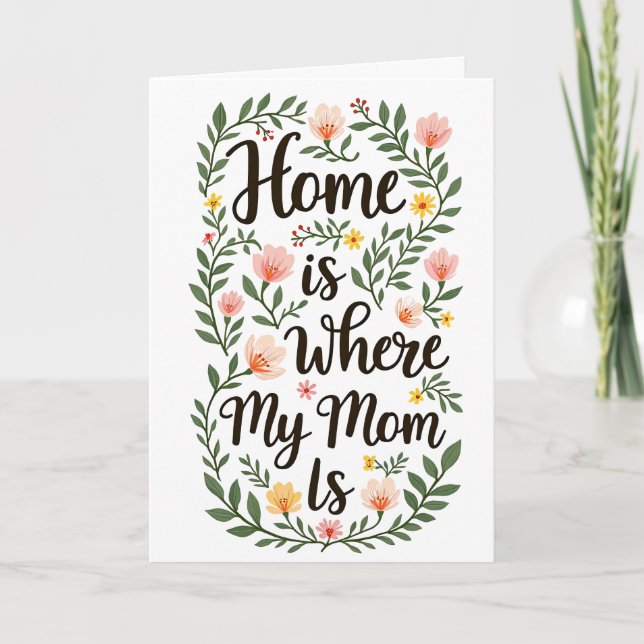 Cute Modern Floral Happy Mother's Day Thank You Card (Front)