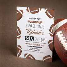 Cute Modern Football Sports Kids Birthday