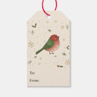 Cute Modern Forest Animal Bird Christmas Gift Tags